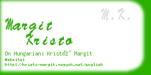 margit kristo business card