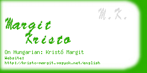 margit kristo business card